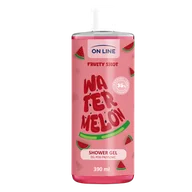 Żele pod prysznic dla mężczyzn - On Line Fruity Shot Watermelon, żel pod prysznic, 390 ml - miniaturka - grafika 1