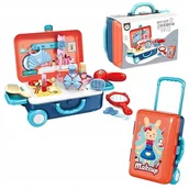 Kosmetyczki, organizery i kuferki - Zestaw Kosmetyczka Makijażystka Salon Piękności Fryzjer Toaletka W Walizce - miniaturka - grafika 1