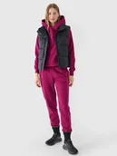 Spodnie damskie - Spodnie dresowe joggery damskie 4F 4FWMM00TTROF1137-51S Fioletowy Roz. XS - miniaturka - grafika 1