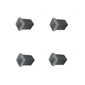 Balustrady i akcesoria - BANISTER Zakończenie poprzeczki tralki kwadratowe srebrne polerowane 4 sztuki - miniaturka - grafika 1