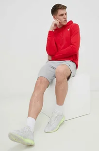 Reebok bluza męska kolor czerwony z kapturem gładka - Bluzy męskie - miniaturka - grafika 1