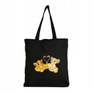 Torby i wózki na zakupy - Eko Torba Bawełniana na ramię Shopper Eco Torebka Zakupy Simba Król Lew - miniaturka - grafika 1