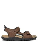 Sandały męskie - Geox Sandały Uomo Sandal Strada U4524B 000ME C6006 Brązowy - miniaturka - grafika 1