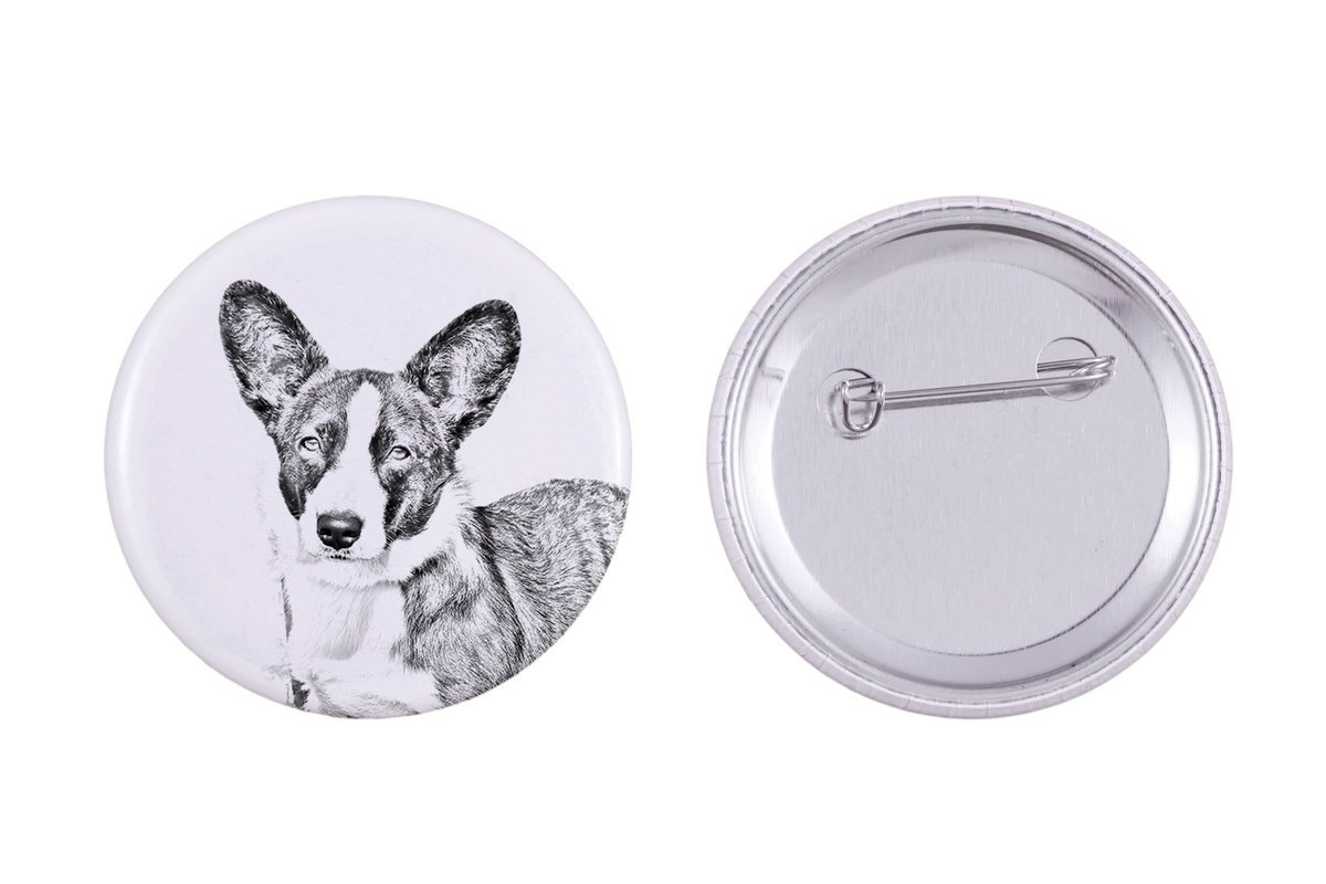 Cardigan Welsh Corgi - przypinka z twoim psem, dodaj własne foto, marka Art-Dog