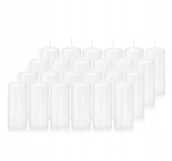 Świece - Świece świeczki walec zestaw 24 szt białe 10 cm - miniaturka - grafika 1