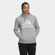Bluzy sportowe damskie - Bluza z Kapturem Loungewear Essentials Logo Rozmiar XL Szary - GL0719 - miniaturka - grafika 1