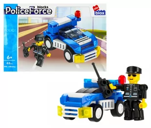 Klocki Policja auto radiowóz Alleblox 62 elementy AB2004 - Klocki - miniaturka - grafika 1