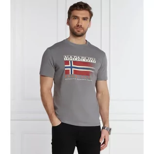 Koszulki męskie - Napapijri T-shirt S-KREIS BLU MARINE | Regular Fit - grafika 1