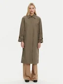 Płaszcze damskie - Tommy Hilfiger Płaszcz przejściowy WW0WW44412 Brązowy Relaxed Fit - miniaturka - grafika 1