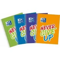 Szkolne artykuły papiernicze - Oxford Kołozeszyt PP A5+ 80K kratka OXFORD NEVER GIVE UP 400115105 5904017340355 - miniaturka - grafika 1