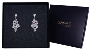 NIETUZINKOWE kolczyki ślubne srebrne z cyrkoniami błysk kryształów - Kolczyki NIETUZINKOWE kolczyki ślubne srebrne z cyrkoniami błysk kryształów - Kolczyki - miniaturka - grafika 1