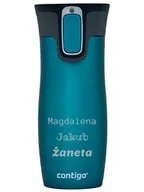 Kubki termiczne - Kubek termiczny z grawerem Contigo West Loop 2.0 470 ml - Turkusowy - miniaturka - grafika 1