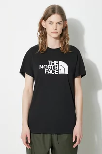 Koszulki sportowe damskie - The North Face t-shirt bawełniany W S/S Relaxed Easy Tee damski kolor czarny NF0A87N9JK31 - grafika 1