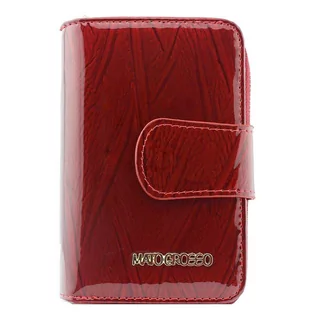 Portfele - Zapinany portfel damski skórzany Mato Grosso 0821-54 RFID czerwony - grafika 1