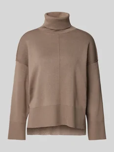 Sweter z dzianiny o kroju oversized z golfem model ‘OSTRIA’ - Swetry damskie - miniaturka - grafika 1