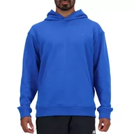 Bluzy sportowe męskie - Bluza New Balance MT41534BUL - niebieska - miniaturka - grafika 1
