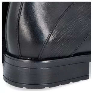 Eleganckie buty męskie zimowe - TAPI D-2372 CZARNE - Półbuty męskie - miniaturka - grafika 10