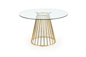 Stoły - Stół Dabro transparentny/ złoty - miniaturka - grafika 1