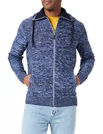 Swetry męskie - TOM TAILOR Męskie Kardigan 1034638, 30991 - Hockey Blue Mouline, L - miniaturka - grafika 1
