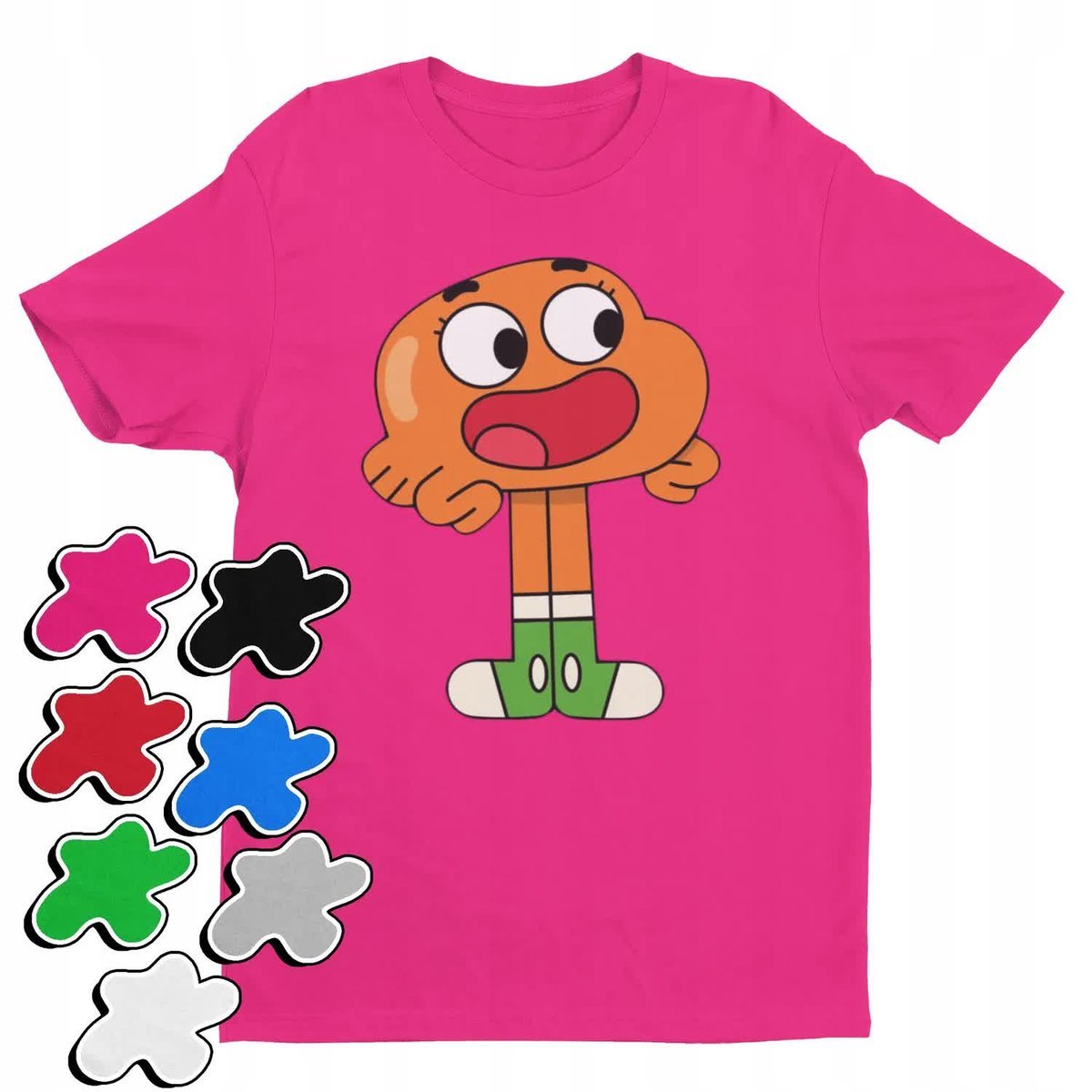 Koszulka T-Shirt Dziecięca Z Nadrukiem Gumball Darwin Różne -L 146-152