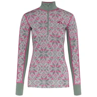 Bluzy sportowe damskie - Bluza damska Kari Traa Else Half Zip Baselayer Rozmiar: M / Kolor: beżowy/zielony - miniaturka - grafika 1