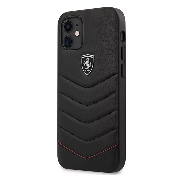 Ferrari FEHQUHCP12SBK iPhone 12 5,4" czarny/black hardcase Off Track Quilted