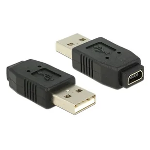 Delock Adapter USB AM->Mini USB BF 2.0 65094 - Adaptery i przejściówki - miniaturka - grafika 1