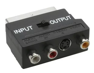 InLine Adapter AV Eurozłącze na 3x CINCH + S-VHS Czarny 89953 - Akcesoria do tabletów i e-booków - miniaturka - grafika 1