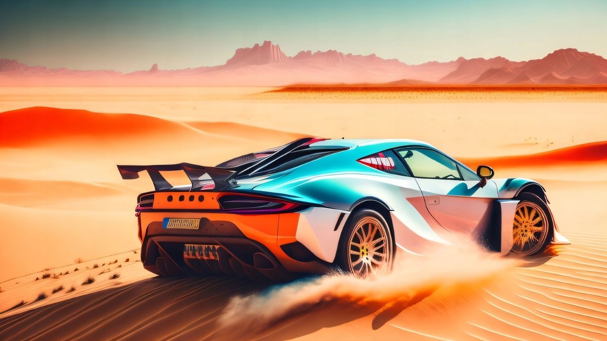 PUZZLE Sportowy Samochód Auto Pustynia A3 252 el z Nadrukiem + IMIĘ Pudełko