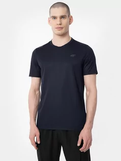 Koszulki sportowe męskie - Koszulka do biegania w terenie regular szybkoschnąca męska - 4F - grafika 1