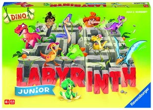 Ravensburger® 20980 - Dino Junior Labyrinth - Familienklassiker für die Kleinen, Spiel für Kinder ab 4 Jahren - Gesellschaftspiel geeignet für 2-4 Spi - Pozostałe książki - miniaturka - grafika 1