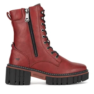 Botki Mustang 1447-504 Czerwony - Botki damskie - miniaturka - grafika 1