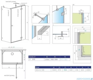 Radaway Essenza Pro Brushed GunMetal Kdj+S kabina 100x100x100cm prawa szczotkowany grafit 10097310-92-01R/10098100-01-01/10098100-01-01 - Kabiny prysznicowe Radaway Essenza Pro Brushed GunMetal Kdj+S kabina 100x100x100cm prawa szczotkowany grafit 10097310-92-01R/10098100-01-01/10098100-01-01 - Kabiny prysznicowe - miniaturka - grafika 2