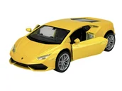 Samochody i pojazdy dla dzieci - WELLY LAMBORGHINI HURACAN LP 610-4 ŻÓŁTY 1:34 SAMOCHÓD NOWY METALOWY MODEL - miniaturka - grafika 1
