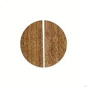Zawiasy, okucia i inne akcesoria - Uchwyt meblowy Basic Półokrągły 40 Drewniany Dębowy - Olej Przyciemniający - miniaturka - grafika 1