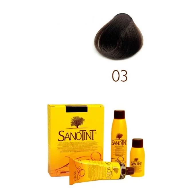 Sanotint Classic, farba do włosów na bazie ekstraktów roślinnych i witamin 03 Natural Brown, 125 ml