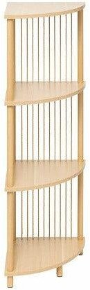 Narożny regał otwarty na książki KORD, 4-poziomowy, 34 × 34 × 110 cm