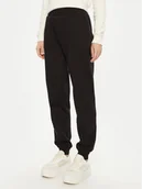 Spodnie sportowe damskie - Calvin Klein Jeans Spodnie dresowe Raised J20J224841 Czarny Relaxed Fit - miniaturka - grafika 1