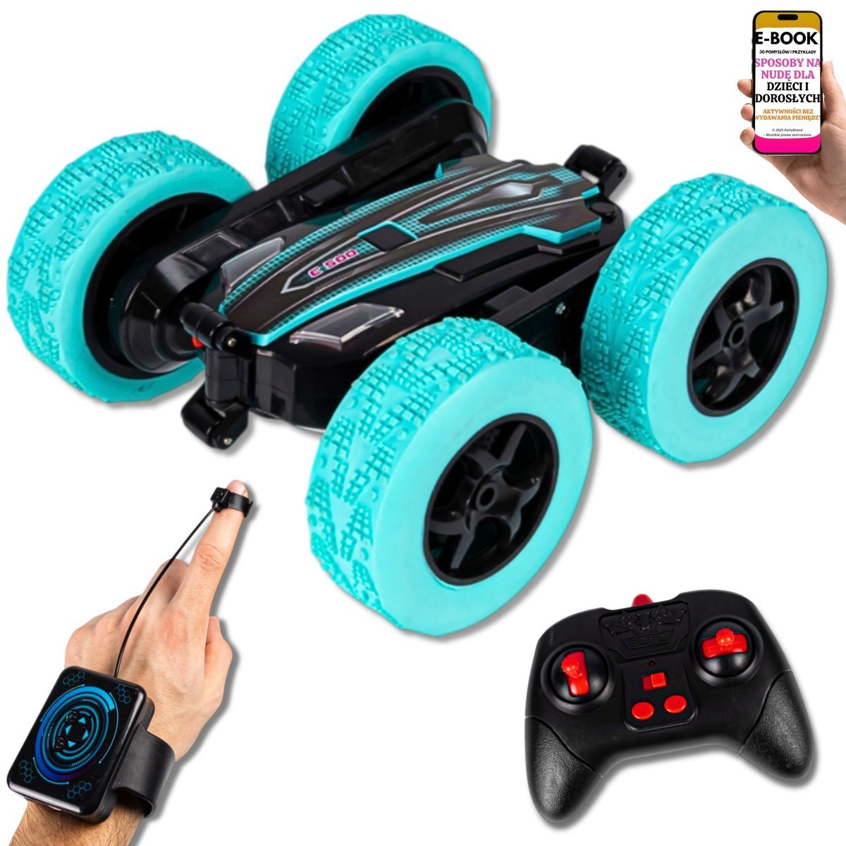 PREZENT URODZINOWY DLA CHŁOPCA – AUTO KASKADERSKIE STEROWANE GESTAMI I PILOTEM – Dla Dziesięciolatka 9 10 12 latka + EBOOK-3