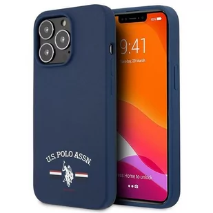 U.S POLO ASSN. Silicone Logo Etui na iPhone 13 Pro (granatowy) USHCP13LSFGV - Etui i futerały do telefonów - miniaturka - grafika 1
