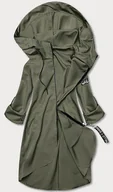 Swetry damskie - CIENKA ASYMETRYCZNA NARZUTKA DAMSKA KHAKI (B8117-11) - S'WEST - miniaturka - grafika 1