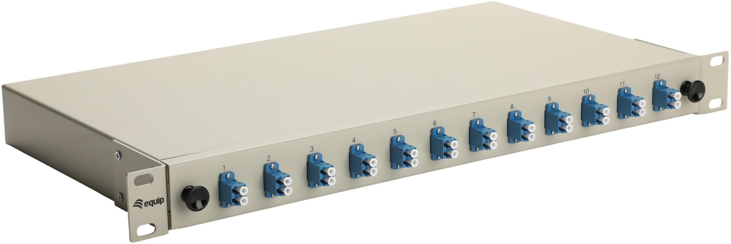 Equip Kaseta światłowodowa 12-Port LC-Duplex OS2 1U kompletna szara 337201