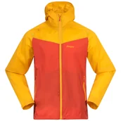Kurtki i kamizelki sportowe męskie - Kurtka męska Bergans  Microlight Jacket Brick/Light Golden Yellow S - miniaturka - grafika 1