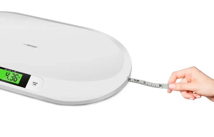 Waga Do Ważenia Dzieci Dziecięca Dla Niemowląt Do 20kg Lcd Z Miarką Miarą