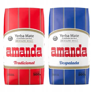 Zestaw Yerba Mate Amanda Elaborada Tradicional + Despalada 2x500g 1kg - Yerba Mate - miniaturka - grafika 1