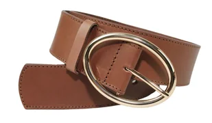 Pasek Skórzany Damski Arucce (PL) Skóra Naturalna EXTRA SZEROKI Gładki 50 mm BRĄZOWY Złota Klamra - Paski Pasek Skórzany Damski Arucce (PL) Skóra Naturalna EXTRA SZEROKI Gładki 50 mm BRĄZOWY Złota Klamra - Paski - miniaturka - grafika 1