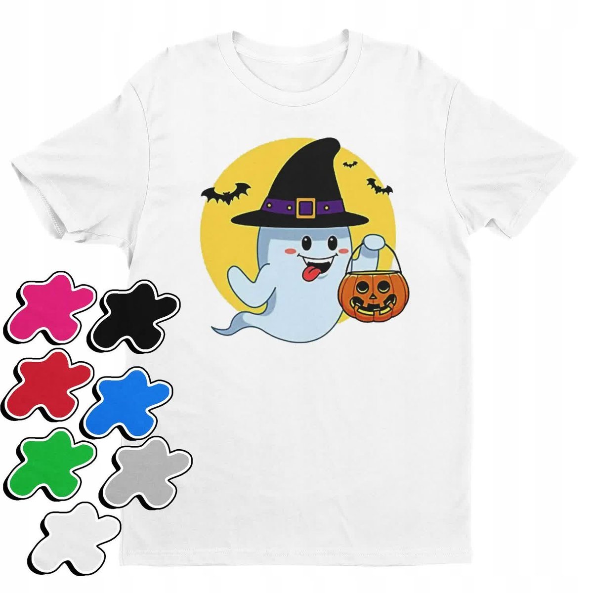 Koszulka T-Shirt Dziecięca Z Nadrukiem Halloween Prezent -M 134-140