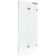 Parawany nawannowe - Mexen Lunar L parawan nawannowy 2-skrzydłowy prawy 80 x 150 cm, transparent, złoty - 897L-080-100-50-00-P - miniaturka - grafika 1