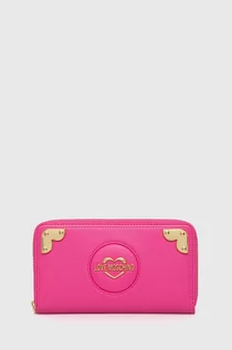 Portfele - Love Moschino portfel damski kolor różowy JC5615PP1ILR0615 - grafika 1