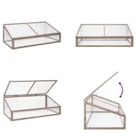 Szklarnie ogrodowe - vidaXL Szklarnia szara 110x58,5x39 cm drewno jodłowe - Szklarnia - Szklarnie - Szklarnia ogrodowa - Szklarnia - miniaturka - grafika 1